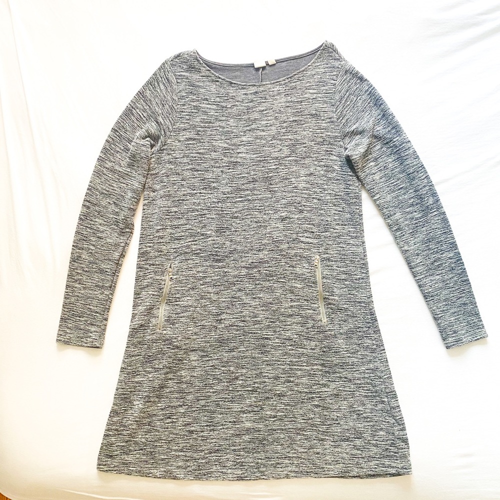 Gap Marled Gray Long Sleeved Dress Size 10 Tall
